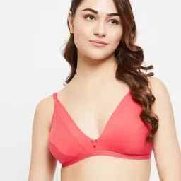 Clovia Peach Half Coverage Non-Padded Plunge Bra Bra-picture-6
