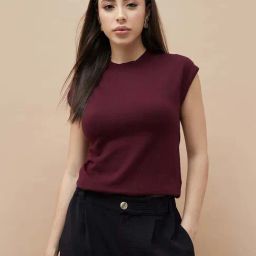 Code By Lifestyle Wine Regular Fit Top-picture-3