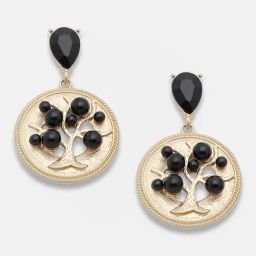 Sohi Gold Plated Party Designer Stone Drop Earrings-14