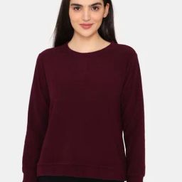 Zivame Purple Regular Fit Sweatshirt-image-22