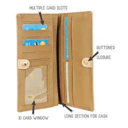 Baggit Golden Printed Bi-Fold Wallet for Women image 4