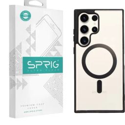 Sprig Transparent Magnetic Back Cover for SAMSUNG Galaxy S23 Ultra 5G (Black)-image-81