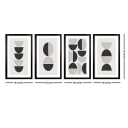 999store Black & Grey Abstract Black And White Canvas image 5