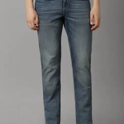 Louis Philippe Blue Cotton Slim Fit Jeans-picture-37