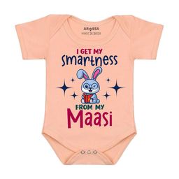 Arvesa Papa First Birthday With Me Printed Bodusuit-image-86