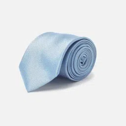 Allen Solly Light Blue Embroidered Formal Tie-picture-1