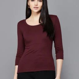 Code by Lifestyle Maroon Regular Fit Top-image-79