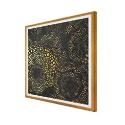 999Store Gold & Black Abstract Pattern Printed Canvas Painting image 3