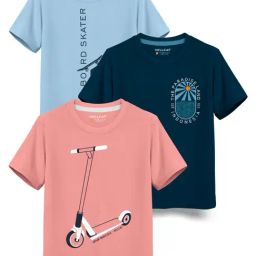 HELLCAT Kids Multicolor Printed T-Shirt (Pack Of 3)-image-82