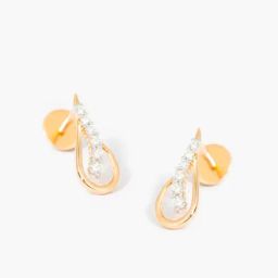 P.N.Gadgil Jewellers 14k Yellow Gold Sleek Sparklers Diamond Stud Earrings-image-79