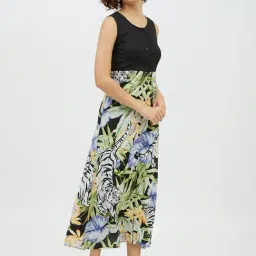 StyleStone Multicolor Floral Print Maxi Dress image 3