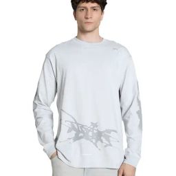 Puma House Of Graphics Grey Cotton Relaxed Fit Printed T-Shirt-image-23