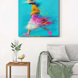 999Store Blue Canvas Dynamic Motion Wrapped Painting-image-39
