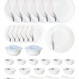 Cello Printed White Opalware 37 Pieces Dinner Set-3