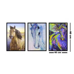 999store Multicolor Printed Clouds Paintings - Set of 3 image 4