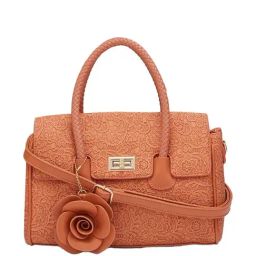 Globus Orange Textured Medium Handbag-picture-25
