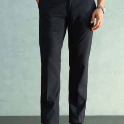 Arrow Blue Slim Fit Trousers-image-50