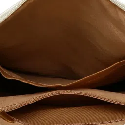 KLEIO White Solid Medium Sling Handbag image 4