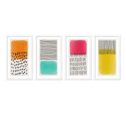 999store Multicolor Abstract Line Canvas image 2