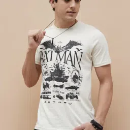 Fame Forever by Lifestyle Beige Cotton Regular fit Print T-Shirt-picture-21
