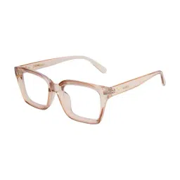 MAGNEQ Light Brown Rectangular Shaped Blue Cut Unisex Eye Frames-image-46
