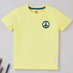 Ed-a-Mamma Kids Yellow & Blue Cotton Printed T-Shirt-picture-10