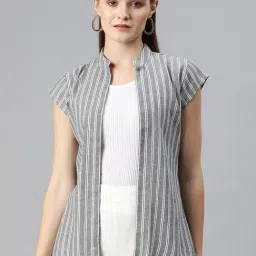 Cottinfab Grey Striped Shrug-picture-18