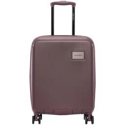 CALVIN KLEIN BLEEKER STREET Purple 8 wheels Small Hard Cabin Trolley Bag-image-12