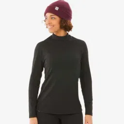 WEDZE By Decathlon Black Plain Thermal Top-image-78