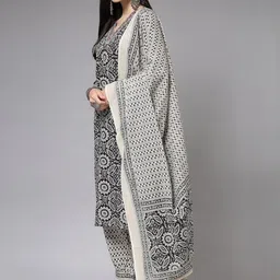 Anouk Rustic Women Ethnic Motifs Printed Kurta with Trousers & Dupatta image 3