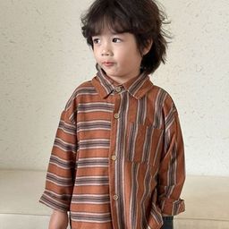 LULU & SKY Girls Multi Stripes Opaque Striped Casual Shirt-image-23