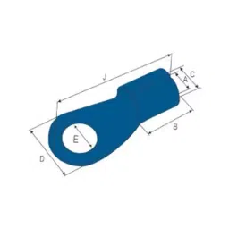 Braco Crimping Ring Terminal Non-Insulated 70 mm² Copper, R-141 image 2
