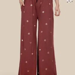 Esplendido Women Pack Of 2 Printed Cotton Mid-Rise Lounge Pants-picture-20