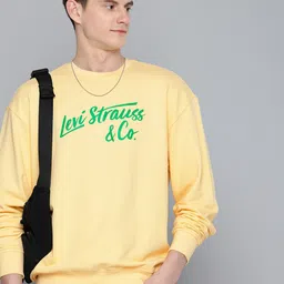 Levis Brand Logo Printed Pure Cotton Sweatshirt-image-3