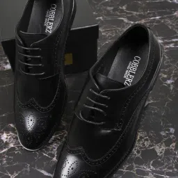 Cobblerz Men's Black Brogue Shoes-picture-44