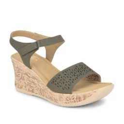 Senorita by Liberty Women's DZL-867 Olive Ankle Strap Wedges-image-54