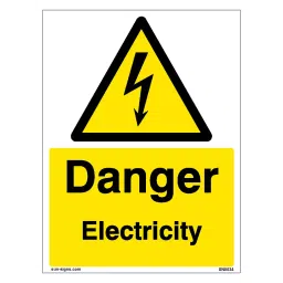 SUNSIGNS  Danger Electricity Signages Size 900x457 mm HP Print + Vinyl, SN0034-image-46