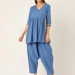 MISRI Women Angrakha Kurti with Salwar-image-46