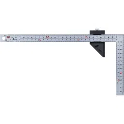 Shinwa Rules Curve Measure Thick & Wide Scale with Stopper Silver 30 cm, 44346488-19