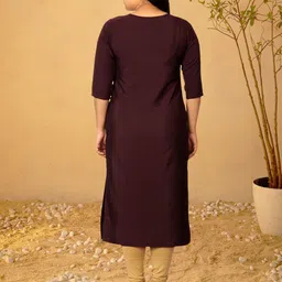 Anouk Rustic Selection Of 3 Ethnic Motifs Printed Round Neck Straight Kurtas image 2