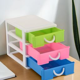 Aura White & Pink Reusable 3-Tier Multi-Utility Organiser-image-95