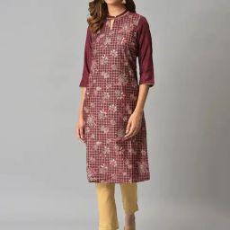 Aurelia Purple Floral Print Straight Kurta-picture-13