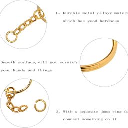 evaluemart Gold Color Metal Split Keychain Ring Parts - 50 Key Chains 25mm with 26mm Chains and 50pcs Open Jump Ring for Craft Key Ring image 4