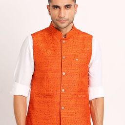 Turtle Printed Nehru Jacket-11