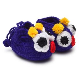 MayRa Knits Hand Knitted Animal Face Design Detailed Booties - Blue-image-48