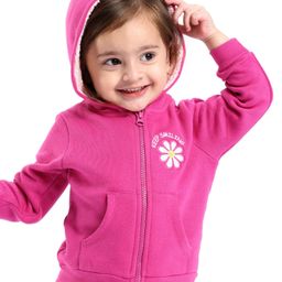 Babyoye Cotton Knit Eco Conscious Sweatshirt With Floral Embroidery Lining - Pink-picture-15