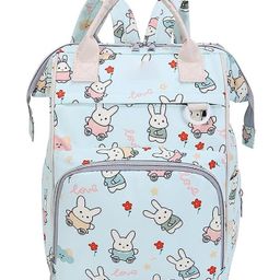 House of Quirk Rabbit Printed Maternity Backpack - Green-image-85
