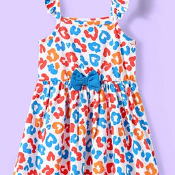 Doodle Poodle Cotton Single Jersey Knit Sleeveless Frock With Floral Print - Pink-image-57