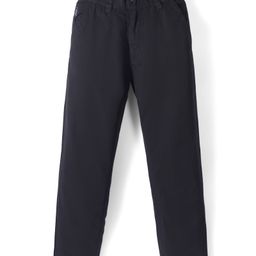 Pine Kids Cotton Elastane Woven Full Length Solid Color Jeans - Black-picture-13