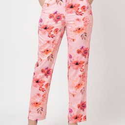 Kraus Jeans Women Floral Printed Regular Fit Cotton Trousers-picture-44